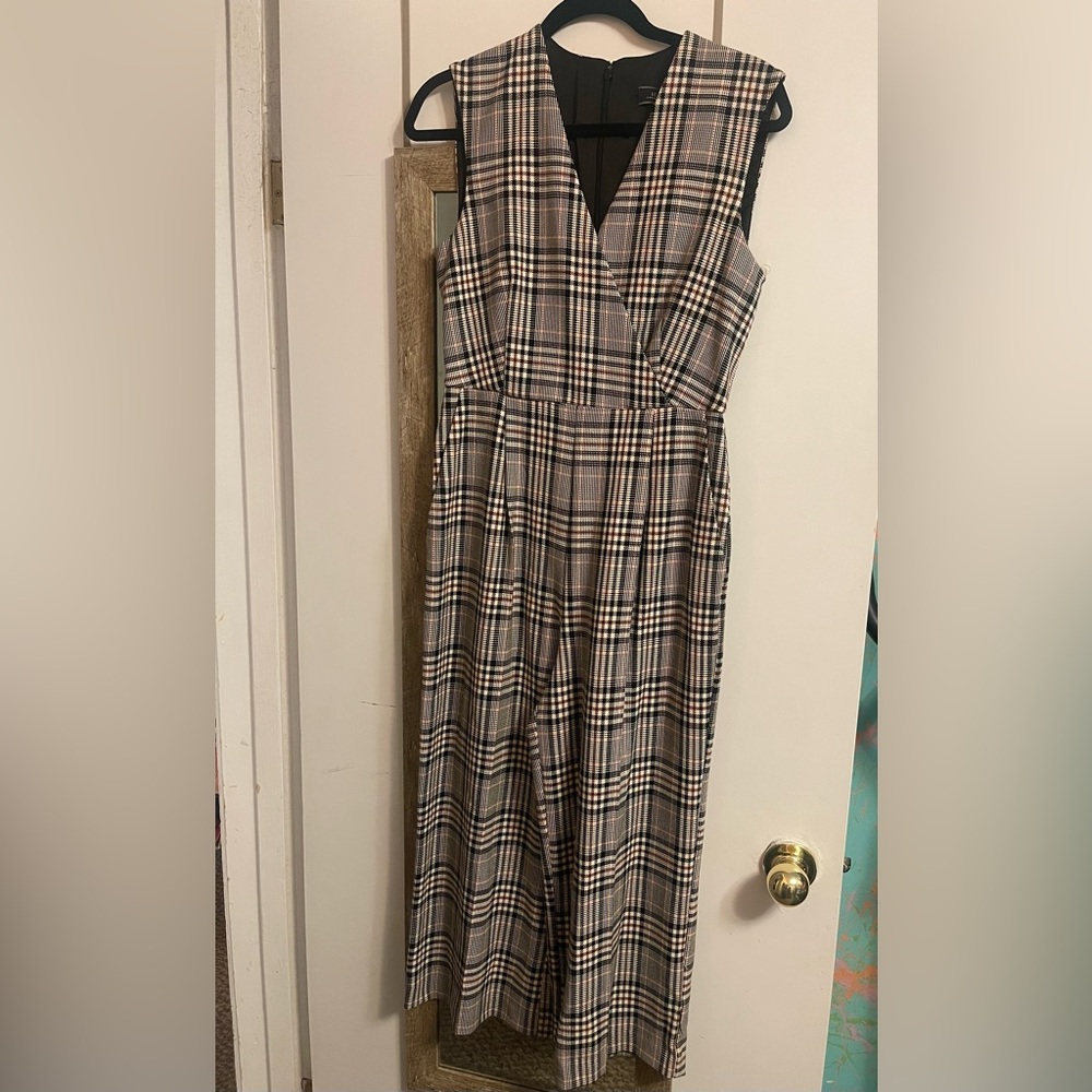 Plaid Sleeveless jumpsuit from Le Chateau